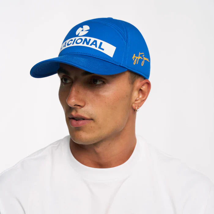 gorra Ayrton Senna, Nacional, vintage, lavada, azul