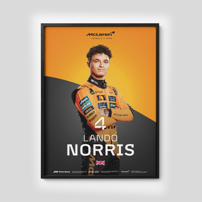 F1 Print – Póster de Lando Norris (tamaño A3)