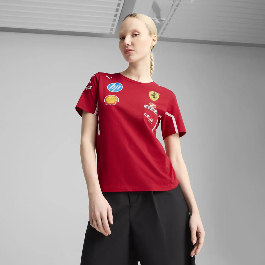 Scuderia Ferrari Equipo Camiseta Cuello Redondo Mujer 🔥
