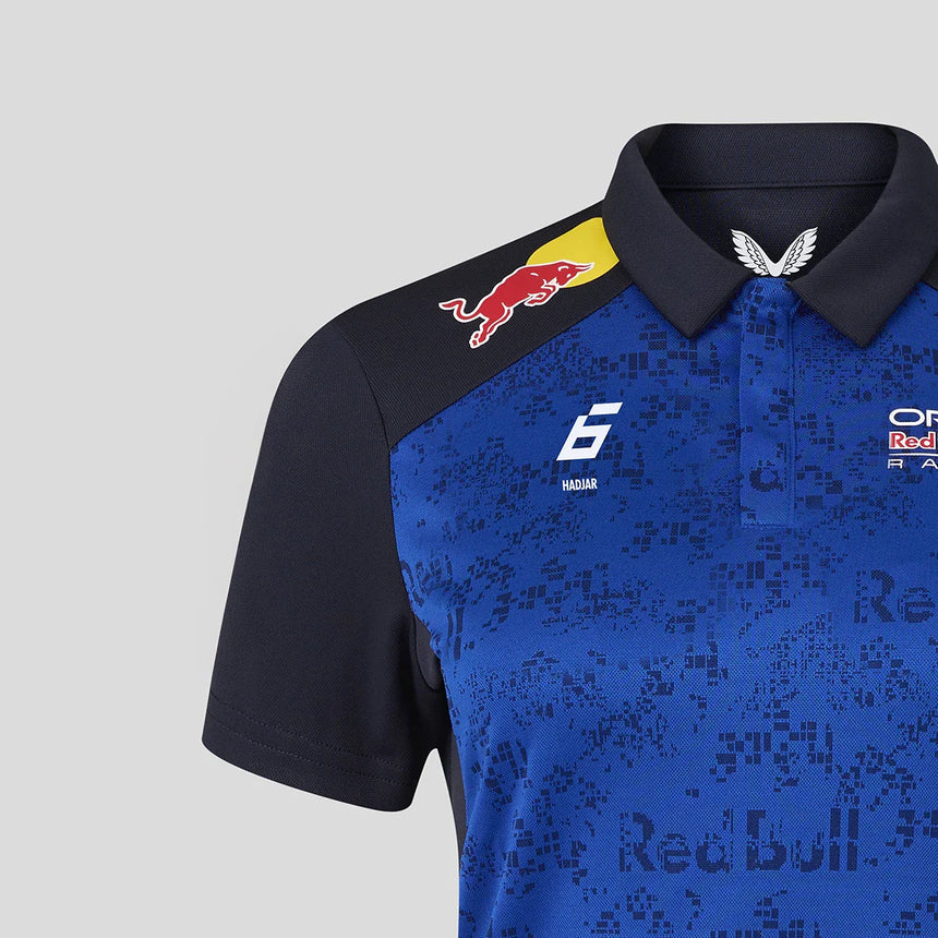 Polo de Red Bull, equipo, Isack Hadjar, mujeres, azul, 2026