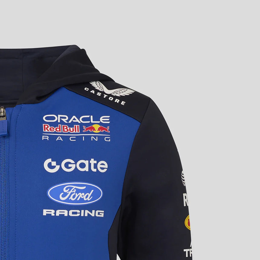 Sudadera con capucha Red Bull, equipo, cremallera completa, niños, azul