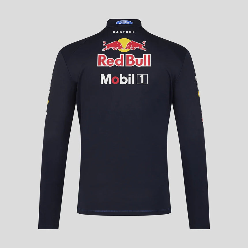 Sudadera Red Bull, equipo, cremallera de 1/4, azul