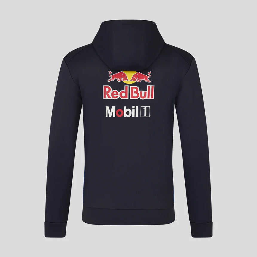 Sudadera con capucha Red Bull, equipo, cremallera completa, azul