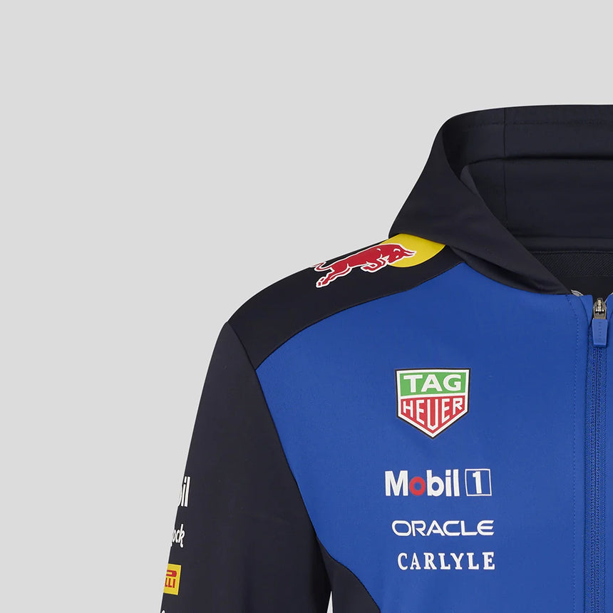 Sudadera con capucha Red Bull, equipo, cremallera completa, azul