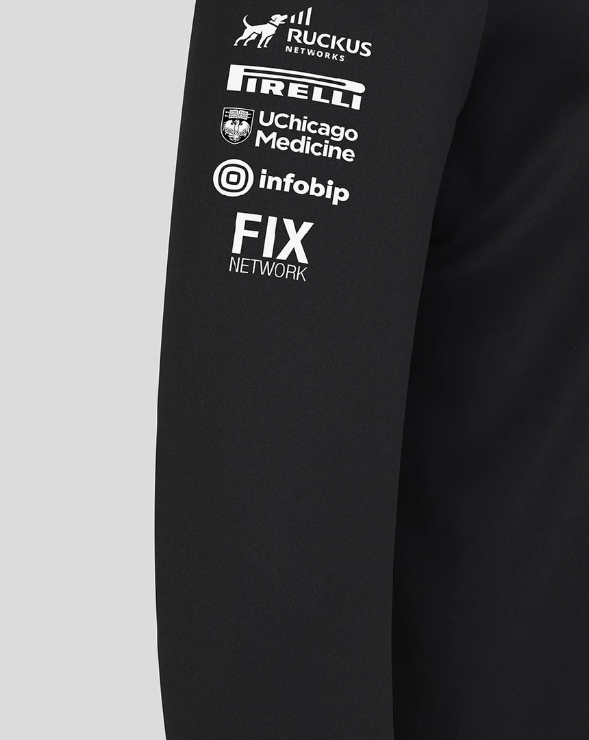 Sudadera Haas F1, cremallera de 1/4, equipo, negra