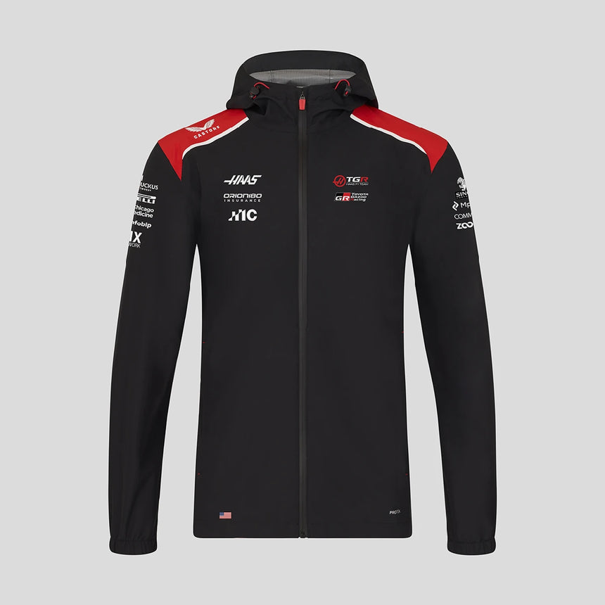 Chaqueta impermeable Haas F1, equipo, negra