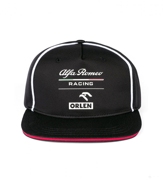 Gorra de ala plana, Alfa Romeo Team, Adulto, Negro, 2021 - FansBRANDS®
