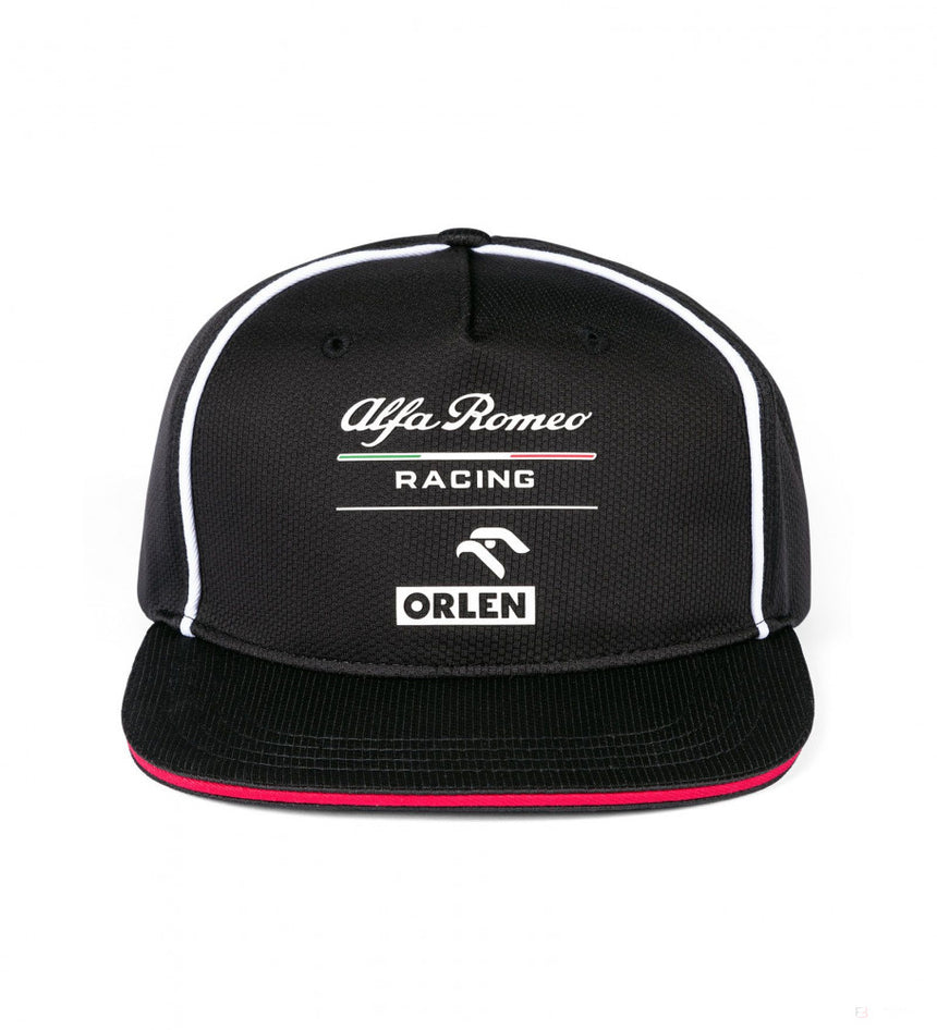 Gorra de ala plana, Alfa Romeo Team, Adulto, Negro, 2021 - FansBRANDS®
