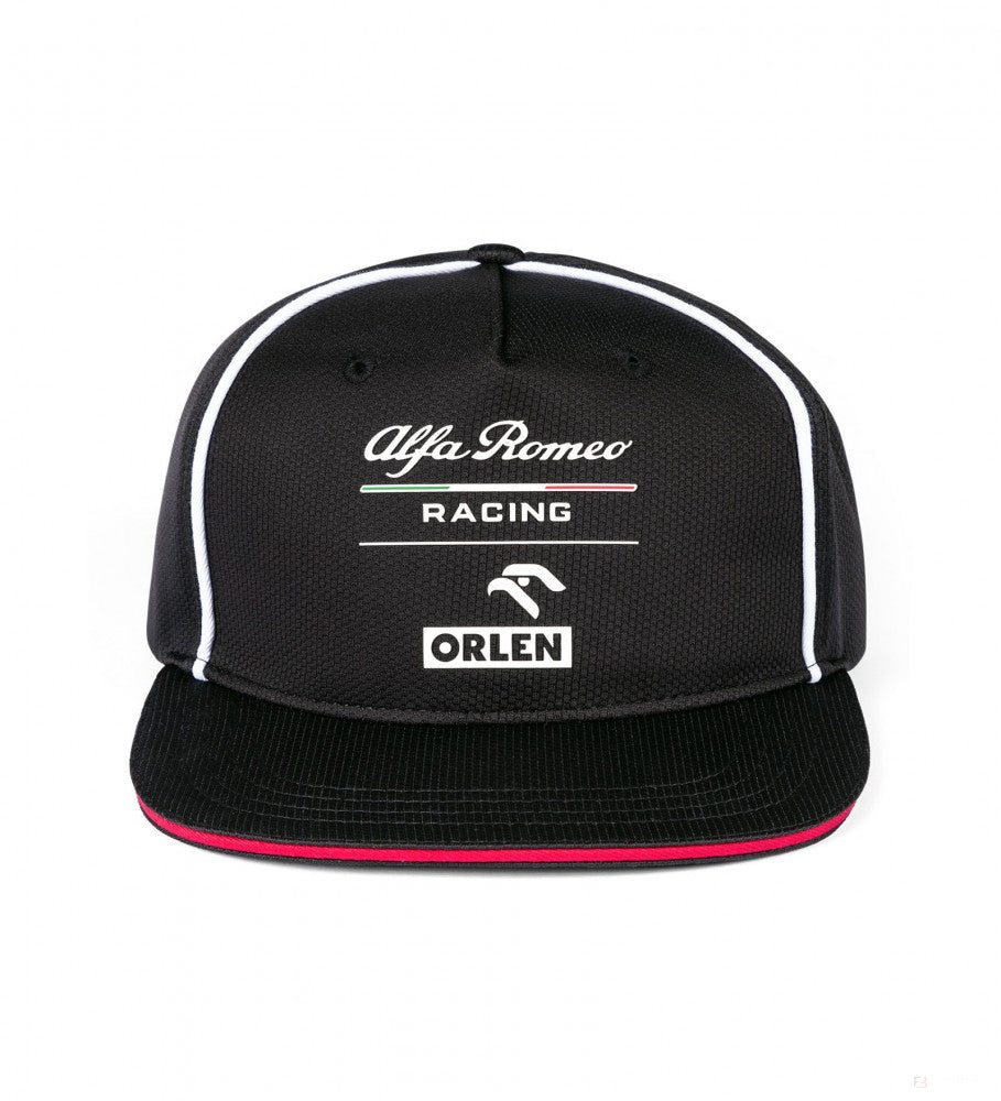 Gorra de ala plana, Alfa Romeo Team, Adulto, Negro, 2021 - FansBRANDS®