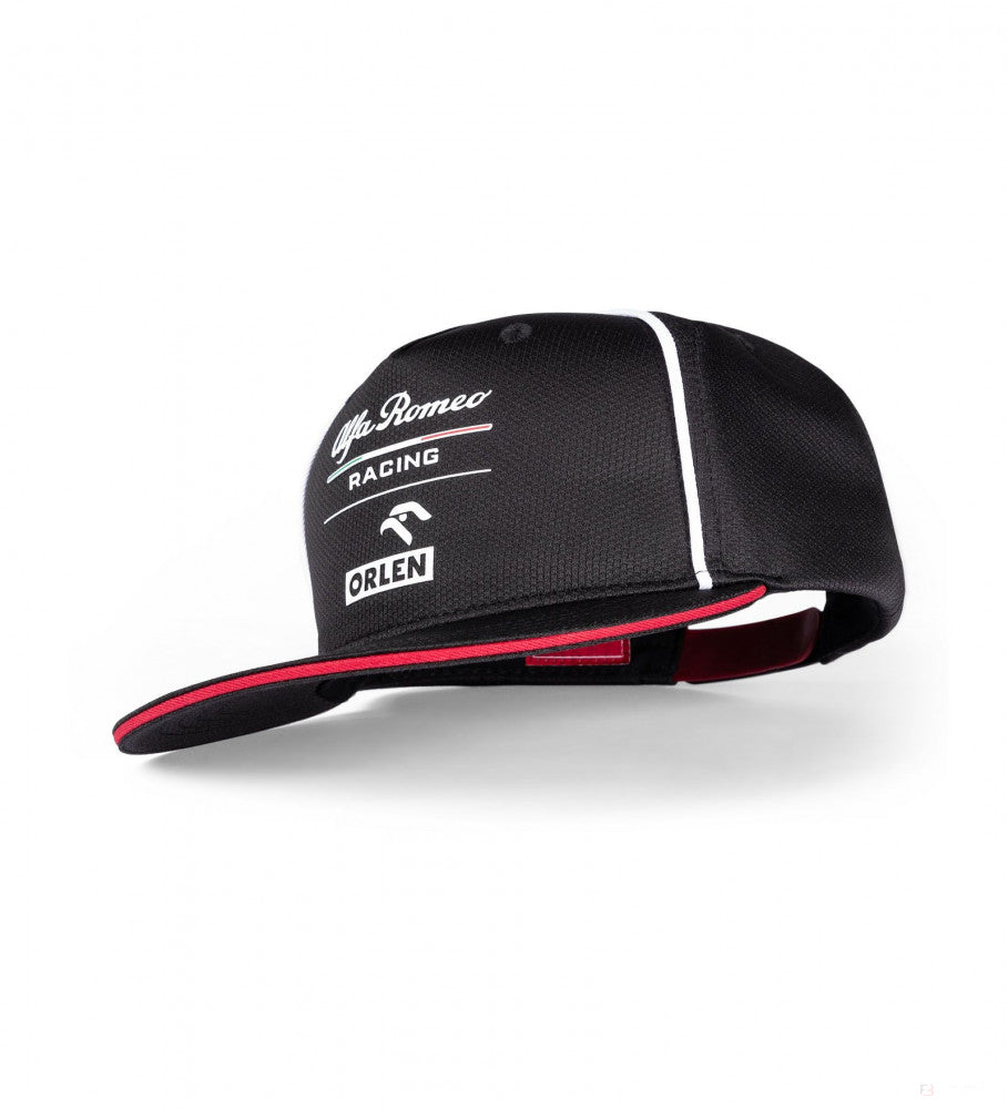 Gorra de ala plana, Alfa Romeo Team, Adulto, Negro, 2021 - FansBRANDS®