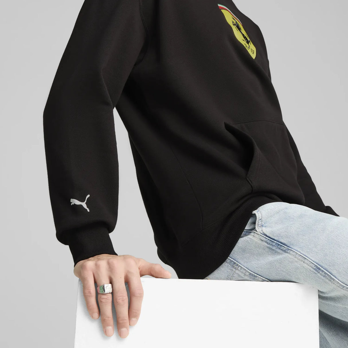 Ferrari Race Sudadera con Capucha - Negro 🔥