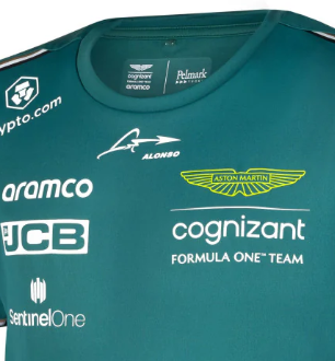 Aston Martin T-Shirt, Fernando Alonso, Kinder, Grün, 2023