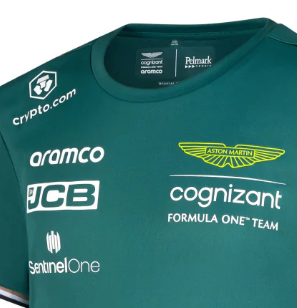 Aston Martin Team-T-Shirt für Kinder, Grün, 2023