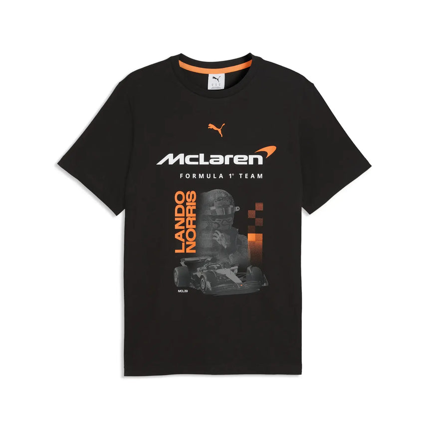 Camiseta McLaren, gráfico de Lando Norris, negra