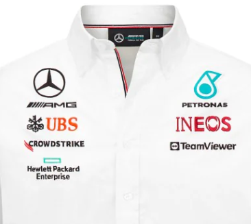 Mercedes Team, Herren-Teamtrikot, Weiß, 2023