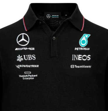 Mercedes Team Long Sleeve Knit Jersey, Black, 2023
