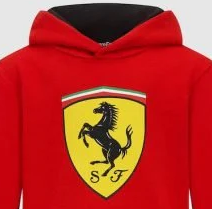 Ferrari hoodie, big shield, red