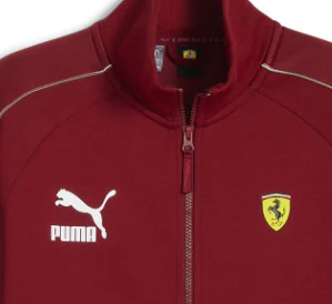 Ferrari-Sweatshirt, Puma, Race Iconic T7 Track, intensives Rot