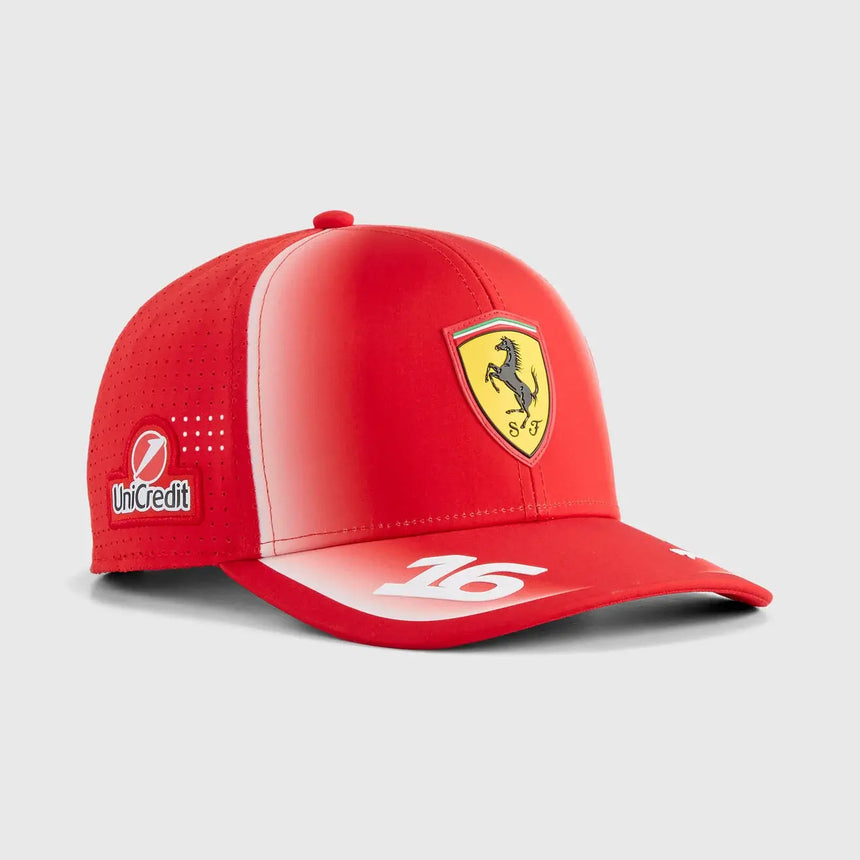 Gorra Ferrari, equipo, Charles Leclerc, Puma, niño, rojo