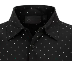 Mercedes, Men's Polka Dot Shirt, Black