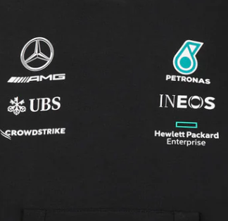 2022, Schwarz, Mercedes Team Kinder Sweatshirt