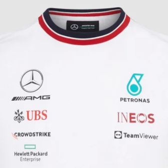 2022, White, Mercedes Team Child Shirt