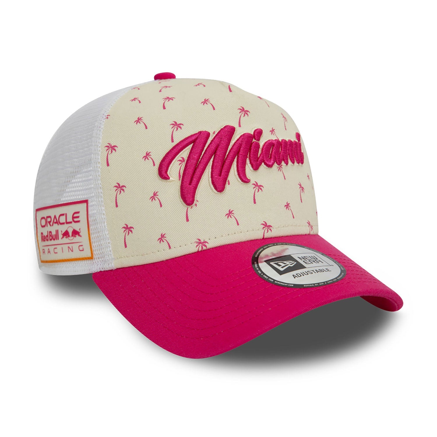 Red Bull Cap, NEW ERA, Miami, Trucker Cap, Adult, White, 2024