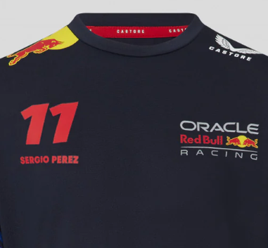 Red Bull Racing Shirt, Sergio Pérez, Kinder, Blau, 2023