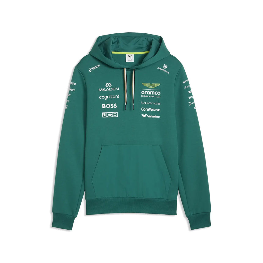 Sudadera con capucha Aston Martin, equipo, Puma, verde, 2026