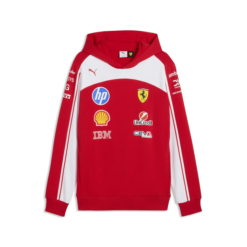 Sudadera con capucha Ferrari, equipo, rojo, 2026