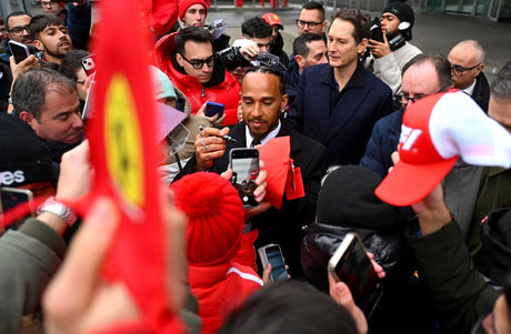 Así fue el primer día de Hamilton en Ferrari