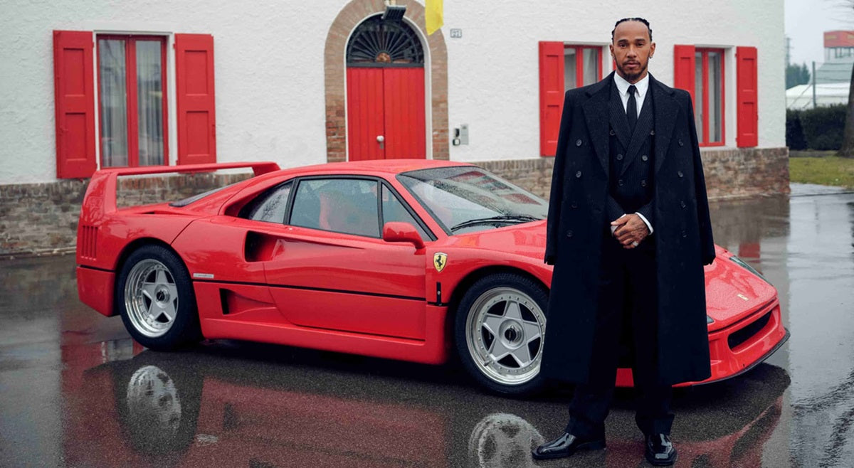 La famosa imagen: Hamilton quería un Ferrari negro, Ferrari dijo que no