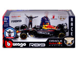 Red Bull Racing coche a escala, bburago, Max Verstappen, #1, 1:24, RB19, con piloto