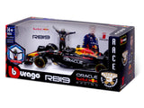 Coche modelo de Red Bull Racing, BBURAGO, Max Verstappen, #1, 1:24, RB19, con piloto