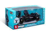 Mercedes coche a escala, bburago, George Russell, #63, 1:24, W14 E, con piloto