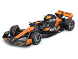 Coche modelo McLaren, Bburago, Lando Norris, decoración de Miami, MCL38 🔥