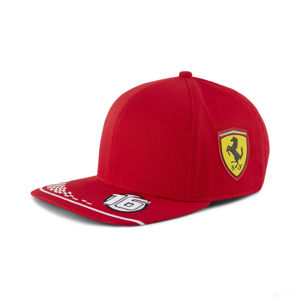 Gorra de ala plana, Puma Ferrari Charles Leclerc, Niño, Rojo, 2020