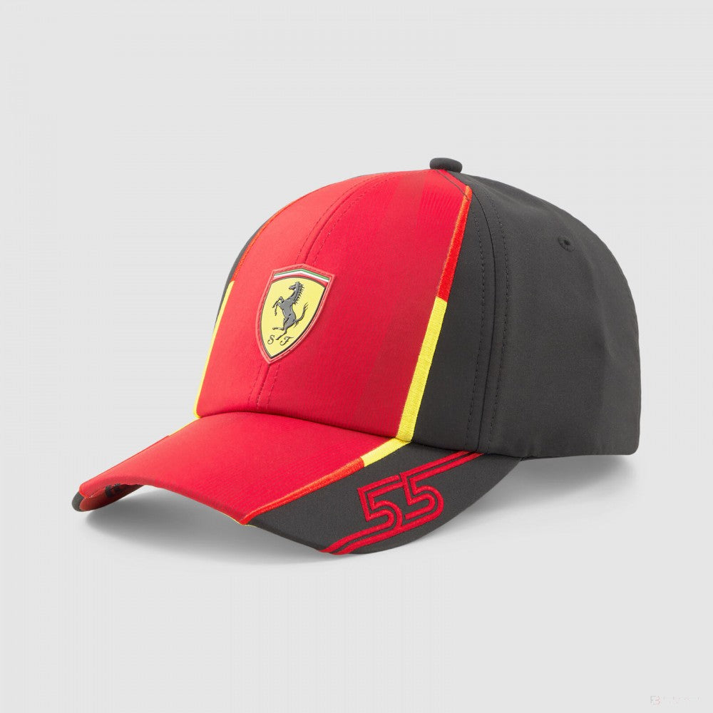 Gorra de béisbol Ferrari Sainz, Jr. Rosso Corsa-PUMA Negro