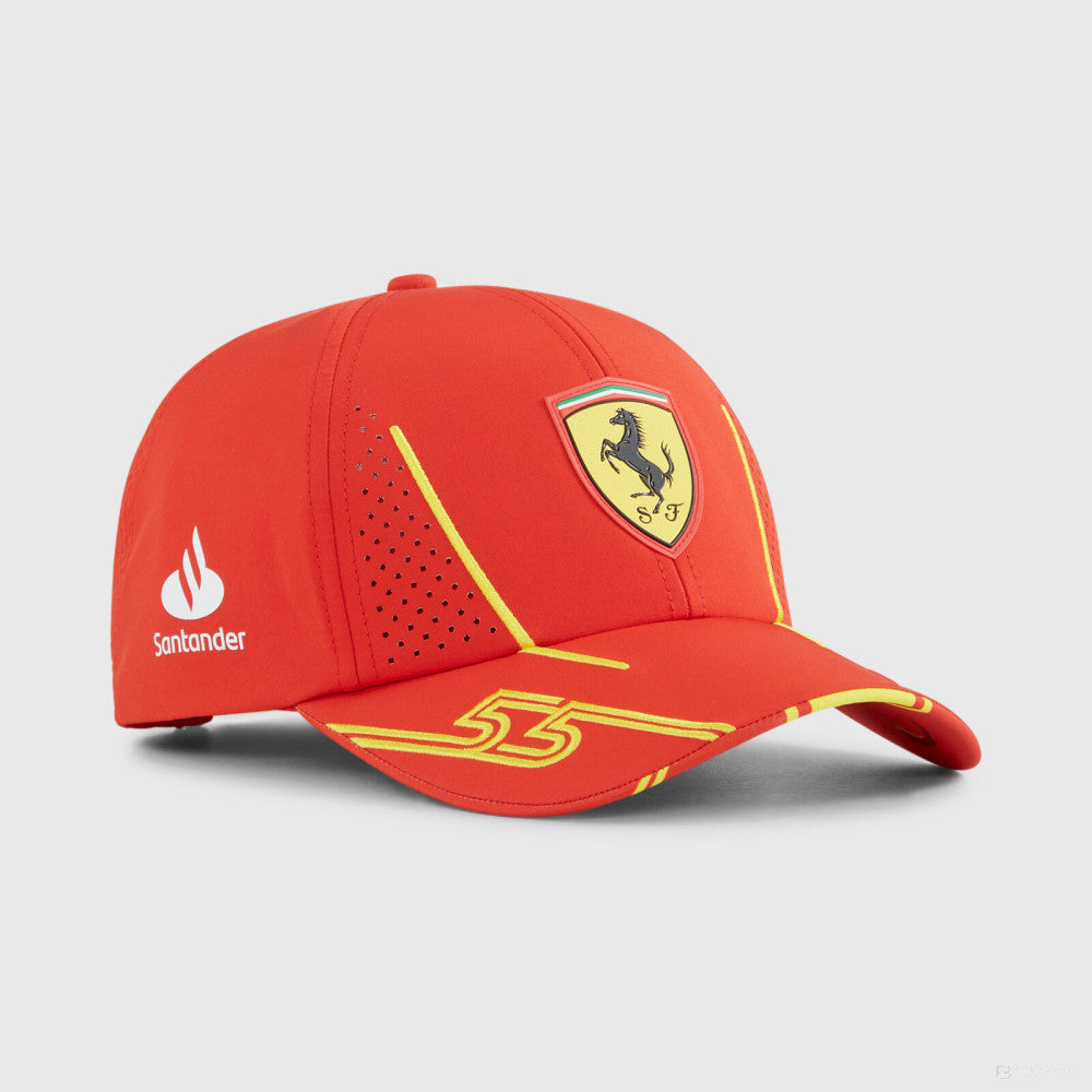 Ferrari gorra, Puma, Carlos Sainz, Gorra de béisbol, niño, rojo