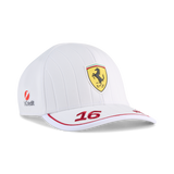Ferrari, Charles Leclerc, gorra de béisbol, blanca