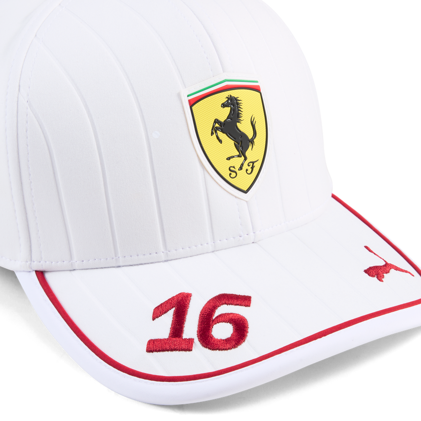 Ferrari, Charles Leclerc, gorra de béisbol, blanca