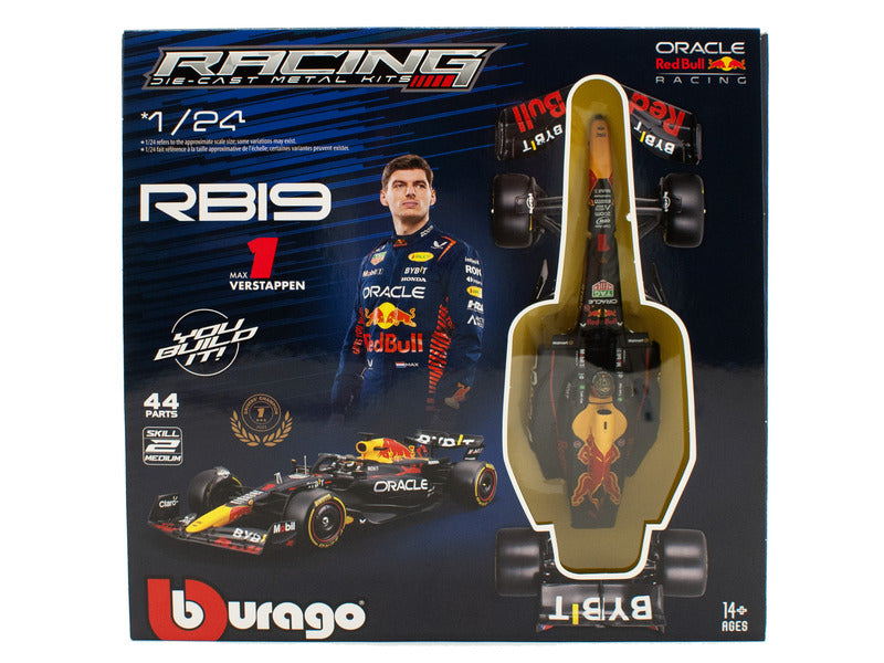 Maqueta de Red Bull Racing de BBurago, de Max Verstappen, nº 1, RB19