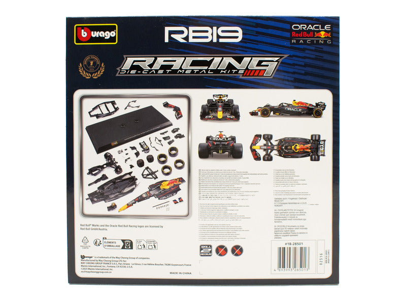 Maqueta de Red Bull Racing de BBurago, de Max Verstappen, nº 1, RB19
