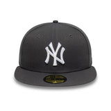 Gorra de los Yankees de Nueva York, New Era, Básica, gris