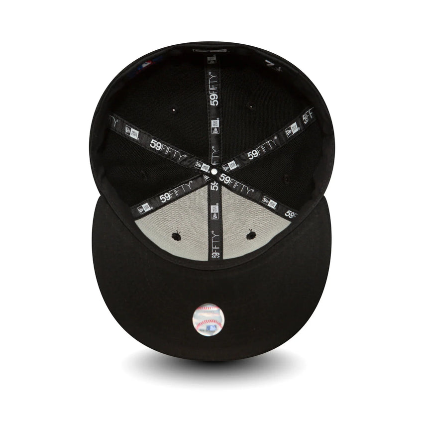 Gorra de los Bravos de Atlanta, New Era, 39THIRTY, básica, negra