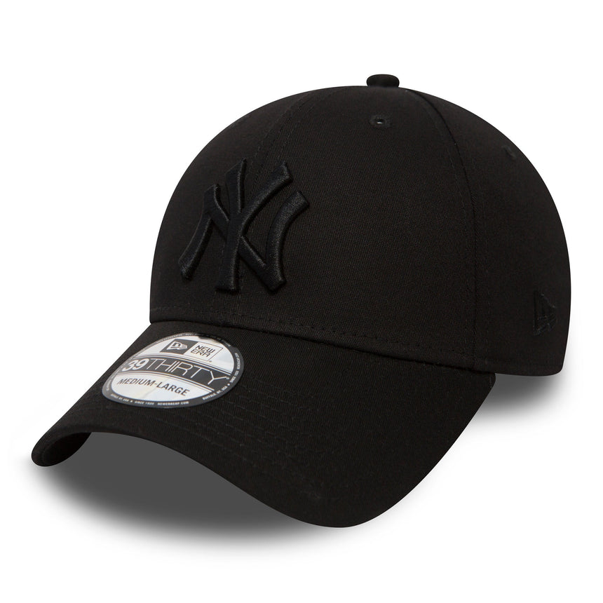 Gorra de los New York Yankees, New Era, 39THIRTY, Básico, negro total