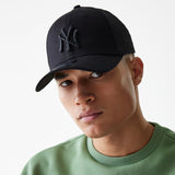 Gorra de los New York Yankees, New Era, 39THIRTY, Básico, negro total