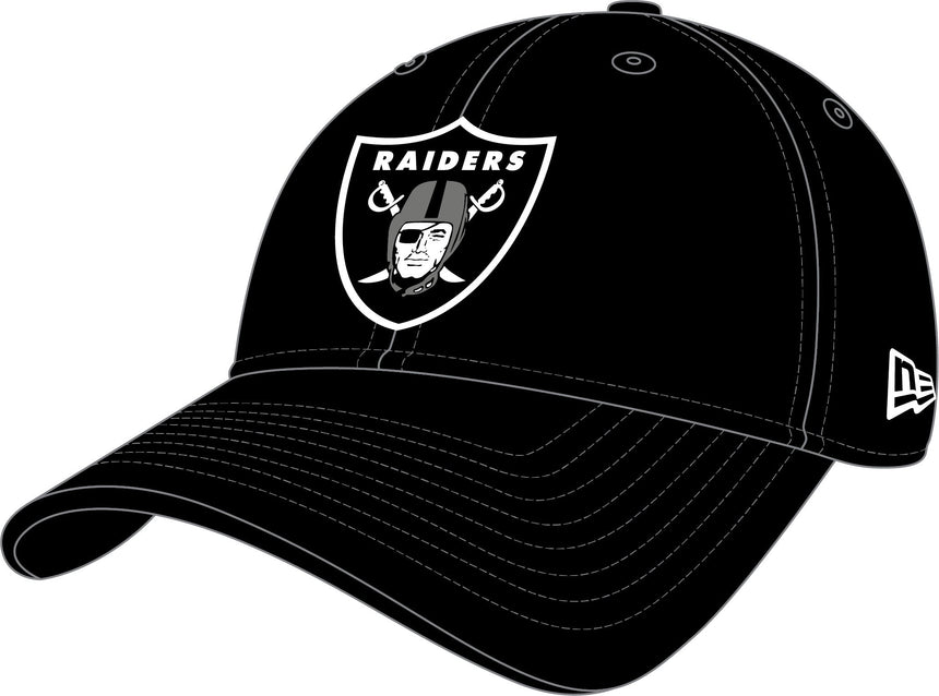 Gorra de los Raiders de Las Vegas, New Era, 9FORTY, negra