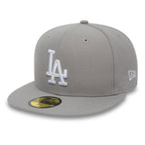 Gorra de los Dodgers de Los Ángeles, New Era, 59FIFITY, Básico, gris