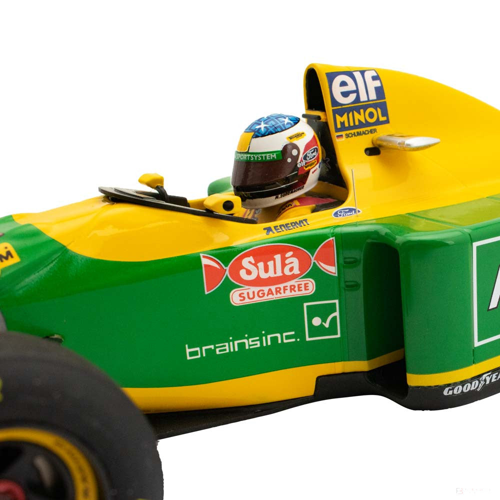 Auto modelo, Michael Schumacher Benetton Ford B193B Portugal GP, 1:18, Amarillo, 2020